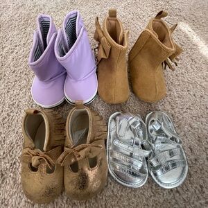 NWOT Baby girls shoe lot size 0-6/6-12